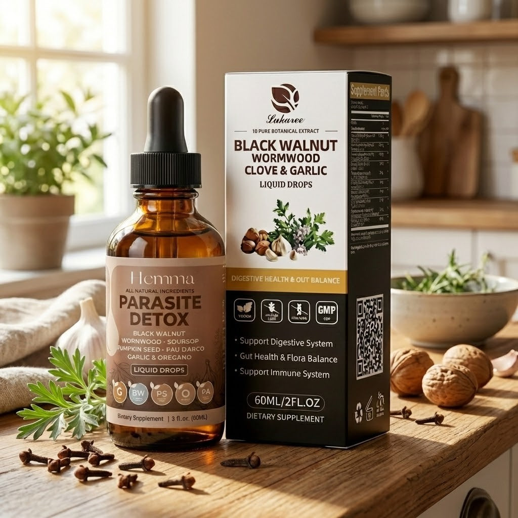 Black Walnut Wormwood & Cloves Herbal Drops for Digestive Health