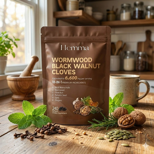 Black Walnut Hull, Wormwood & Clove Herbal Supplement Capsules