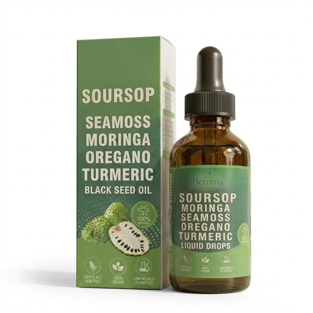 10 in 1 Soursop Liquid Drops for Full Body Cleanse and Detox